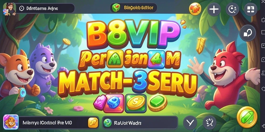 Tampilan gameplay B8VIP yang menarik dan seru dalam kategori Match-3.