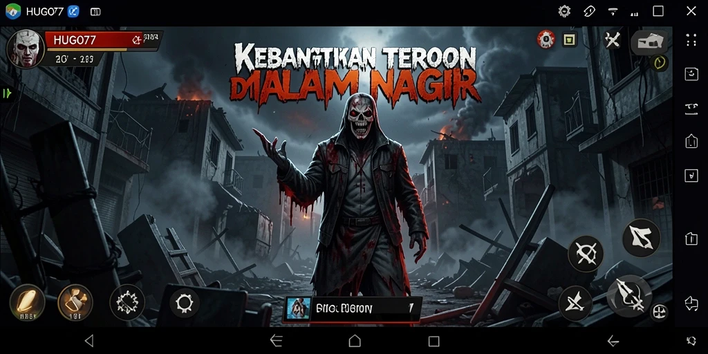 Tampilan menakutkan dari gameplay HUGO77 yang mencekam.