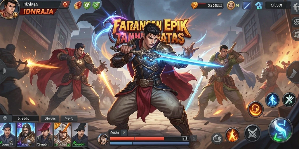 Tampilan menegangkan dari gameplay Fighting IDNRAJA.