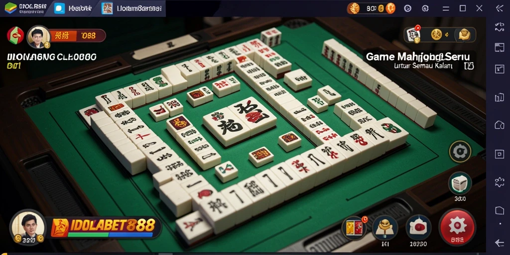 Tampilan gameplay IDOLABET88 dengan desain Mahjong yang menarik.