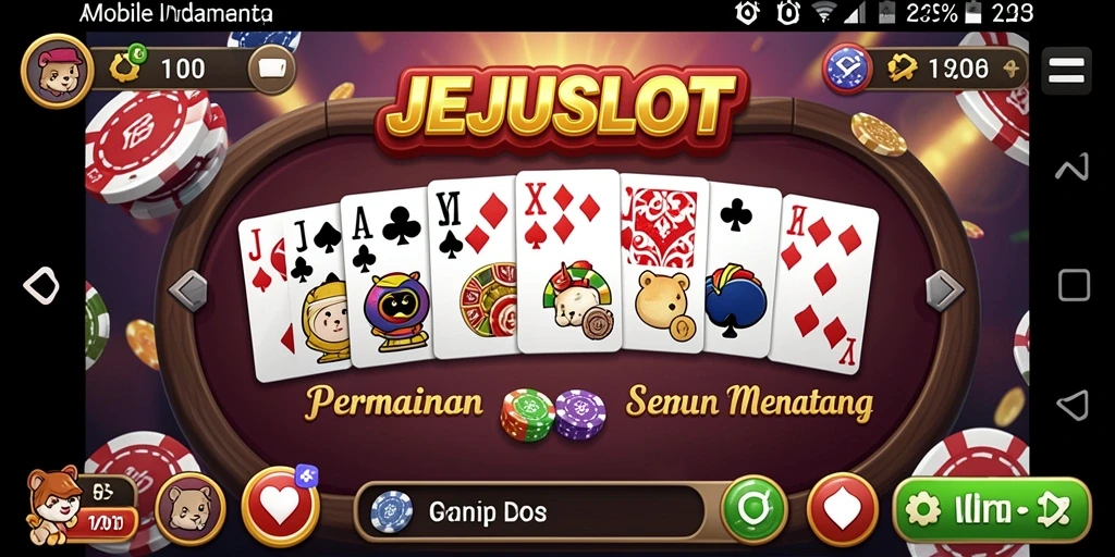 Tampilan gameplay seru di JEJUSLOT saat bermain Domino.