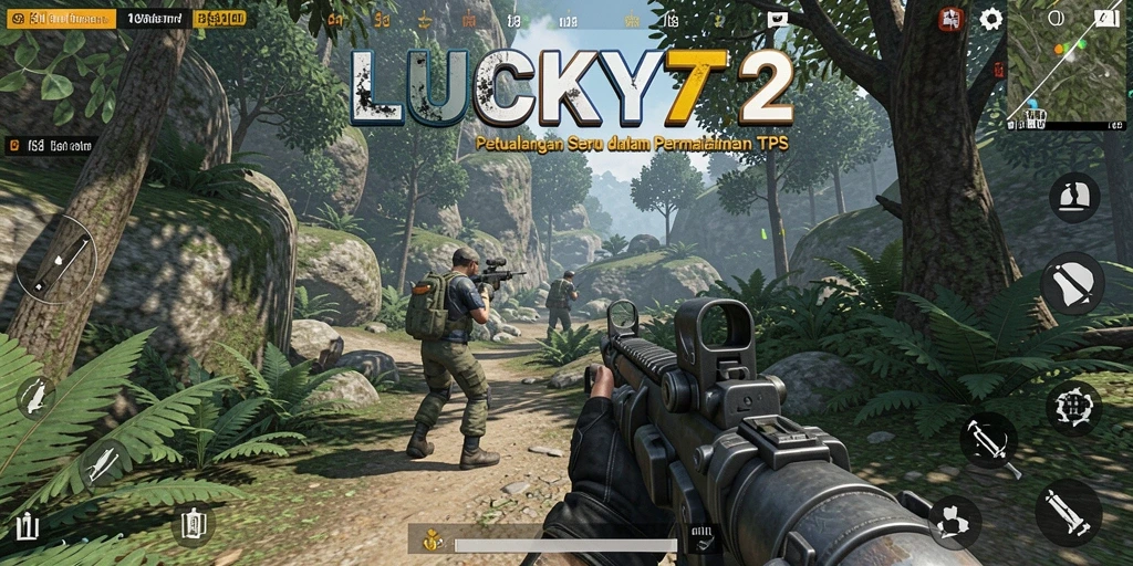 Tampilan menegangkan dari aksi gameplay TPS di LUCKY72.