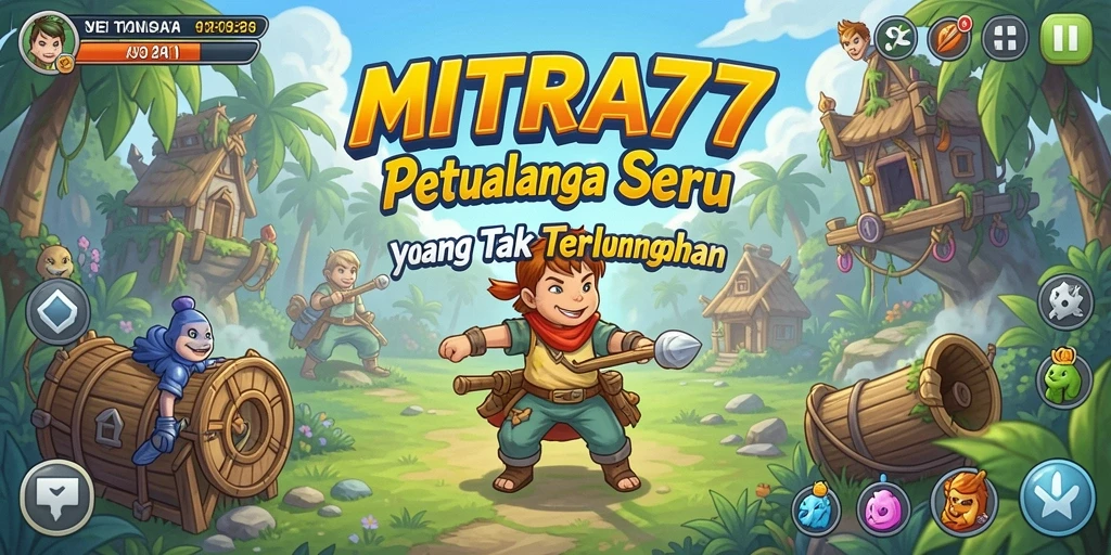 Tampilan gameplay <strong>MITRA77</strong> yang memukau dan penuh aksi petualangan.