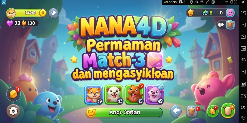 Tampilan gameplay NANA4D yang seru dan penuh warna.