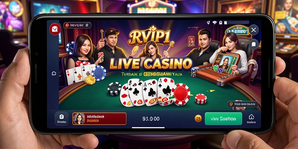 Screenshot gameplay Live Casino yang menegangkan di RVIP1.