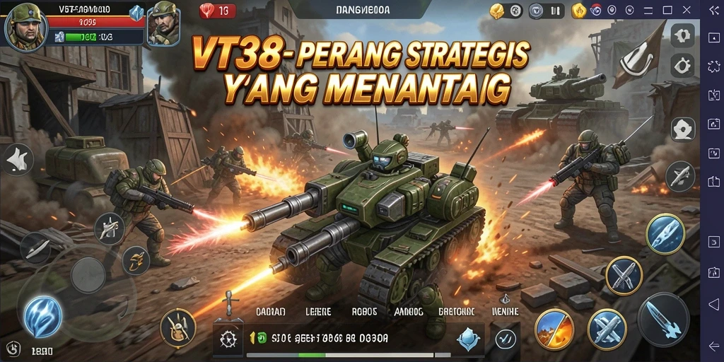 Tampilan gameplay VT38 yang seru dan strategis.